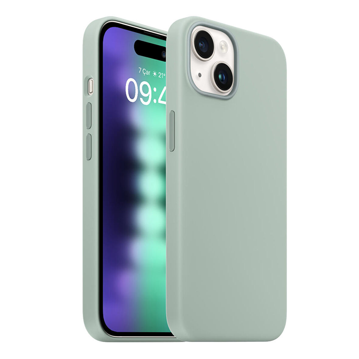 Buff iPhone 15 Plus Rubber Fit Kılıf Succulent