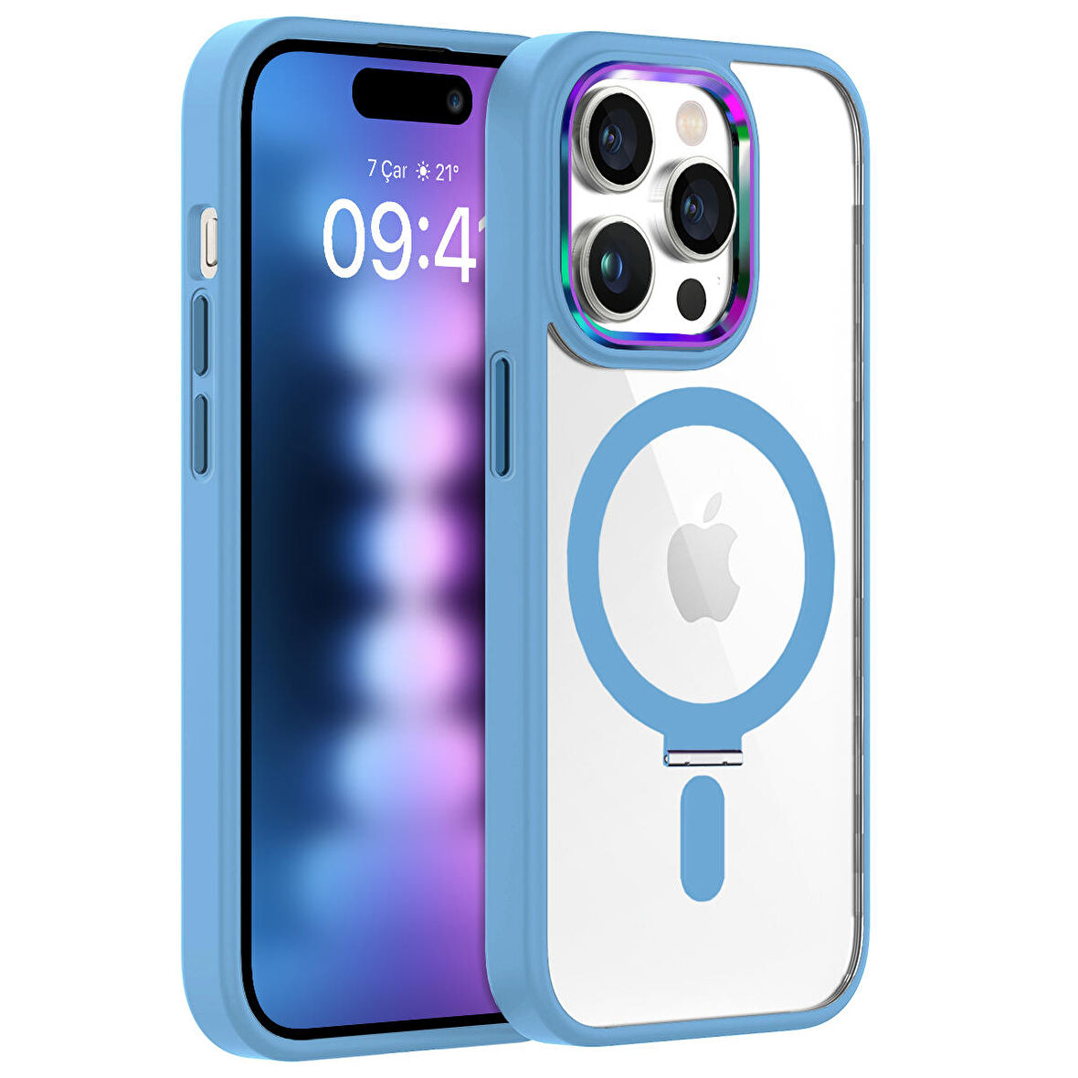 Buff iPhone 15 Pro Max BumperMag Kılıf Sierra Blue