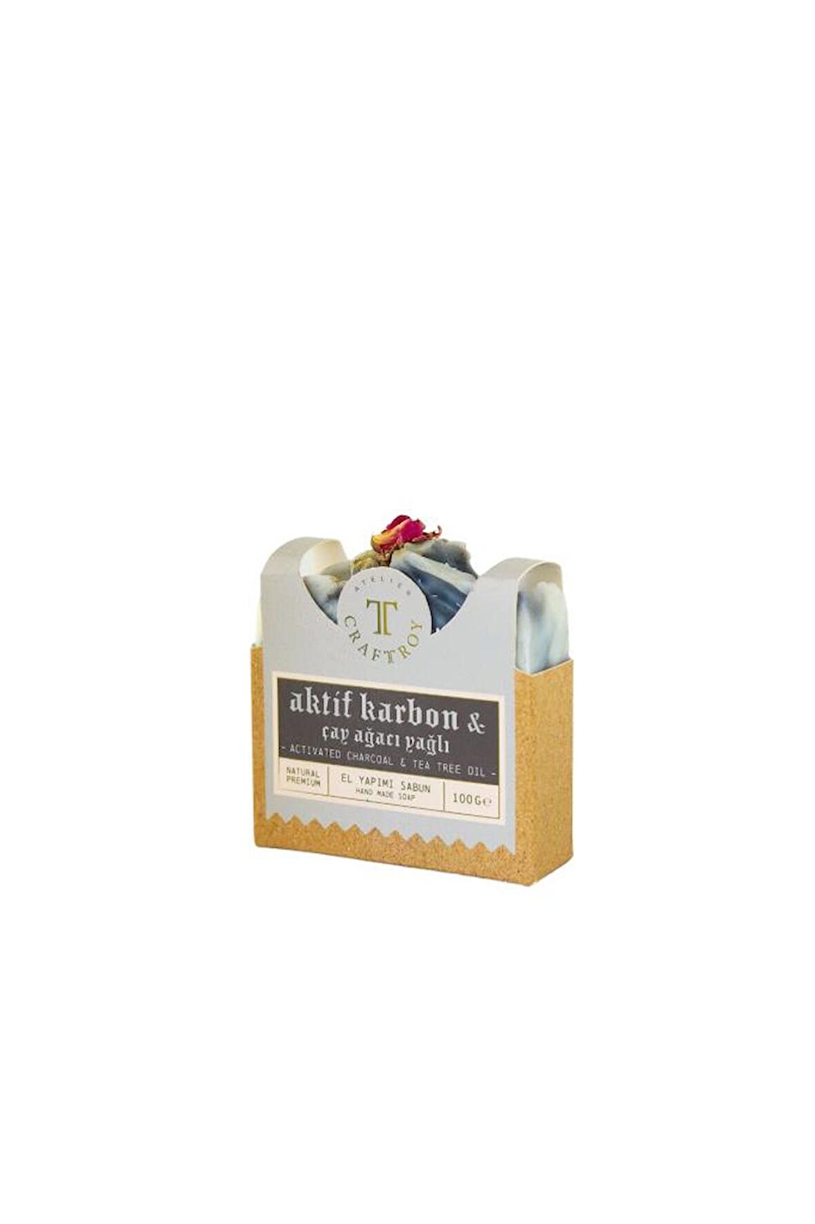 CRAFT TROY Aktif Karbon & Çay Ağacı Yağlı Sabun 100 gr.