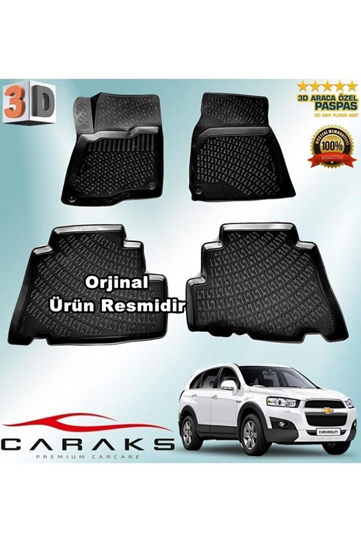 Chevrolet Captiva 3d Paspas Havuzlu 2007 Sonrası Siyah 4 Prç.