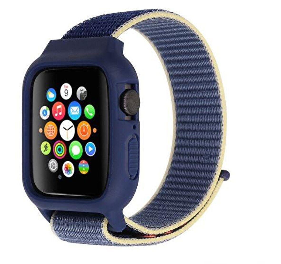 Apple Watch 1 2 3 4 5 42mm 44mm Zırhlı Loop Örgü Kılıf TME Kordon