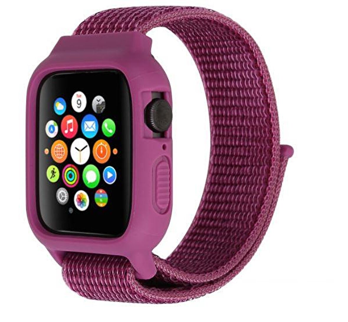 Apple Watch 1 2 3 4 5 42mm 44mm Zırhlı Loop Örgü Kılıf TME Kordon