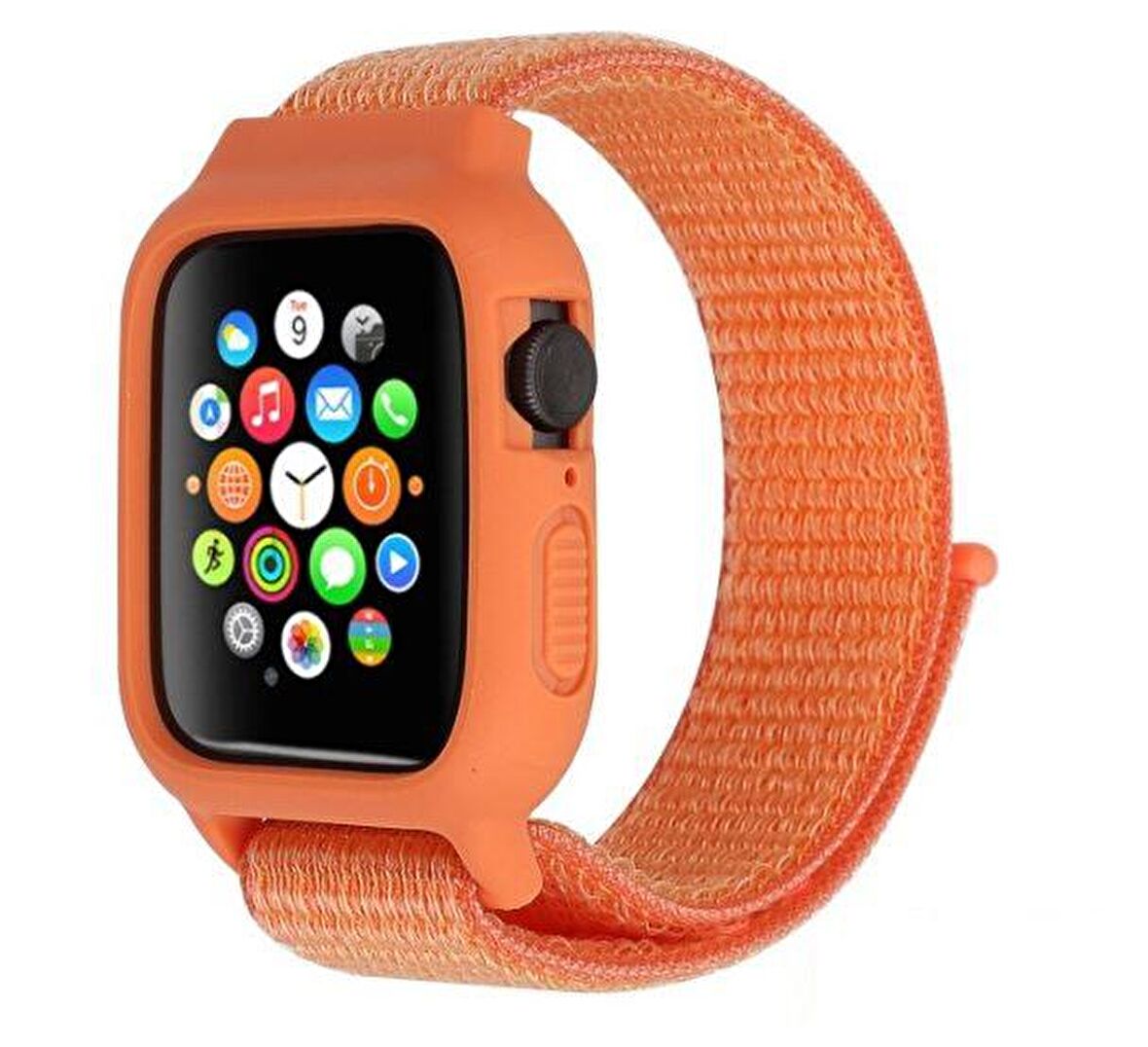 Apple Watch 1 2 3 4 5 42mm 44mm Zırhlı Loop Örgü Kılıf TME Kordon