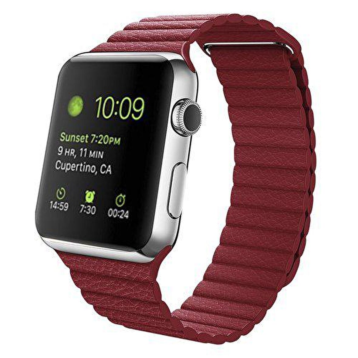 Apple Watch 3 4 5 6 7 Seri 42mm 44mm 45mm Leather Loop TME Kordon