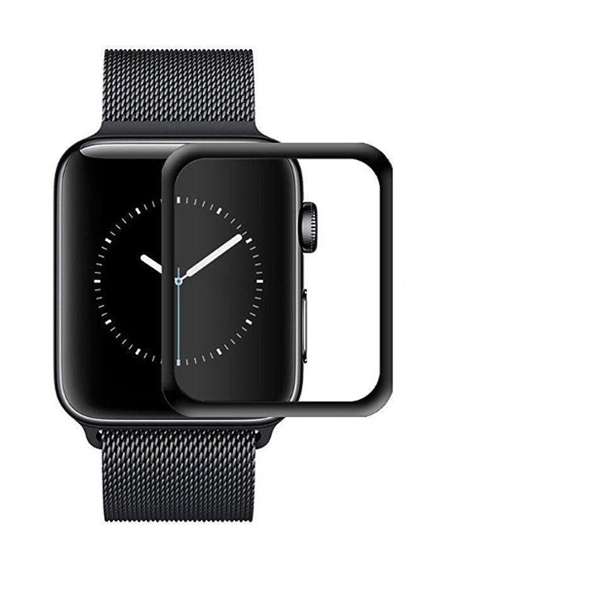 Apple Watch 4 5 44 mm Uyumlu  3D Tam Kaplayan Nano Ekran Koruyucu Filmi