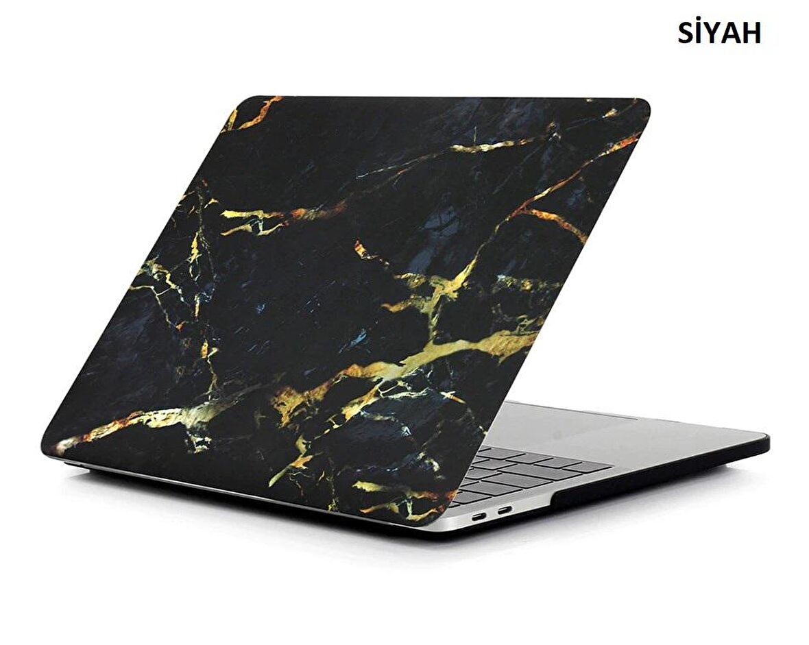 Macbook Pro 16 2019 A2141 Mermer Desenli Kılıf Kapak