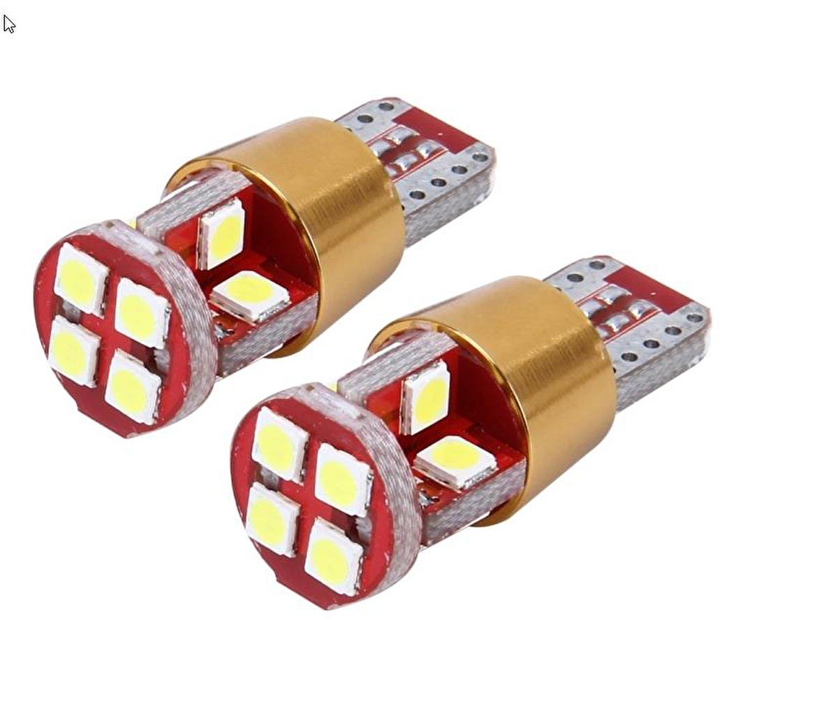 T10 3030 Park Led Ampülü 12 Ledli Canbus Beyaz