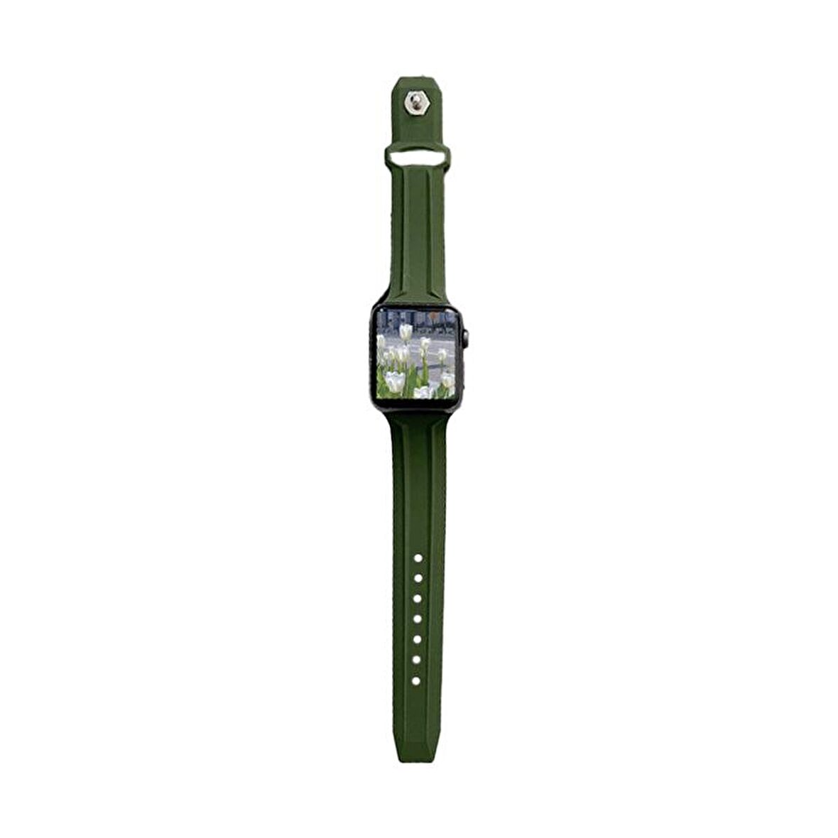 Apple Watch 3 4 5 6 7 8 38mm 40mm 41mm TME Line Silikon Kordon