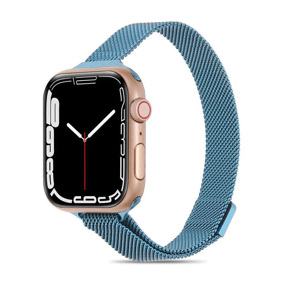 Apple Watch 4 5 6 7 8 Ultra 42mm 44mm 45mm Slim Metal Hasır Kordon