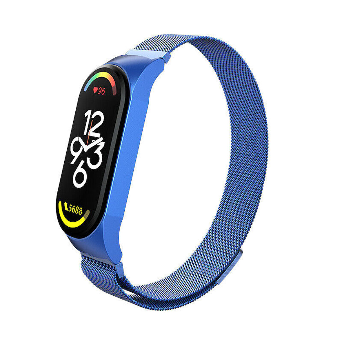 Xiaomi Mi Band 7 Uyumlu Metal Hasır Manyetik Kordon Kayış
