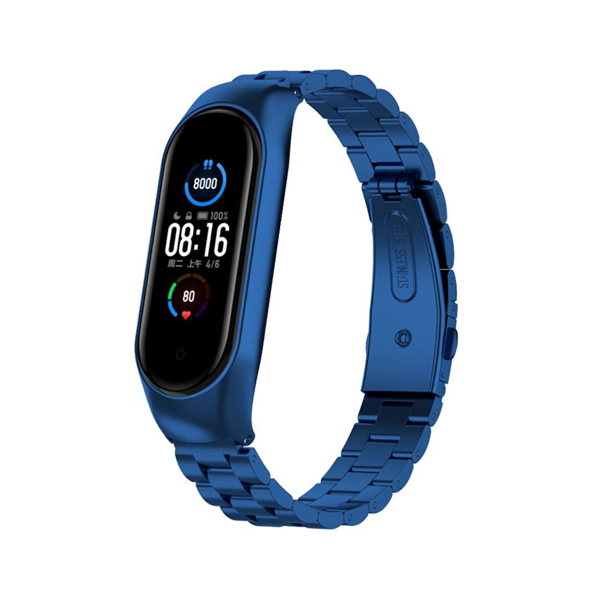 Xiaomi Mi Band 7 Uyumlu Çelik Steel Kordon Kayış