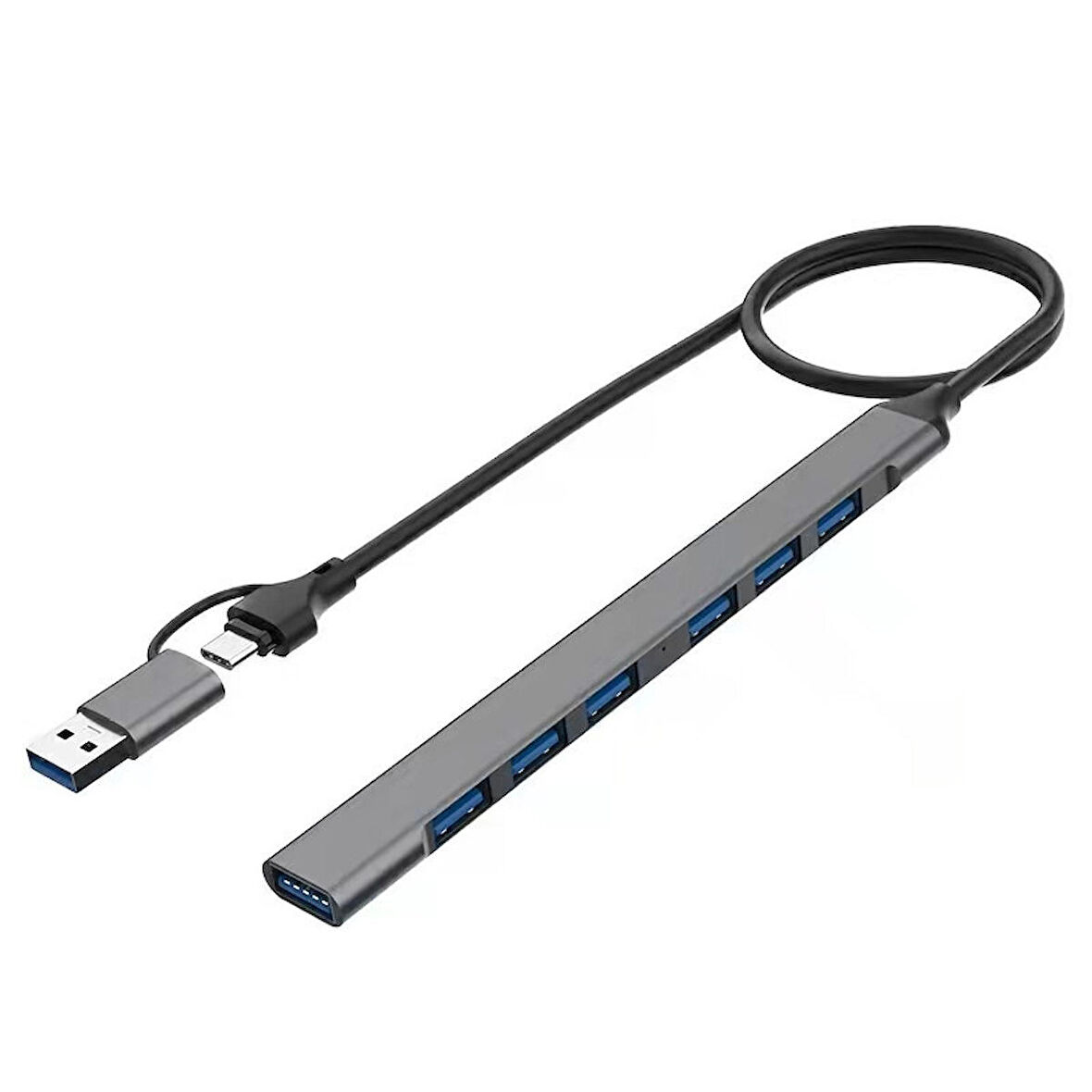 7in2 USB 3.0 Type-C 1xUSB 3.0 6xUsb 2.0 HUB Otg Çoğaltıcı UCA9702