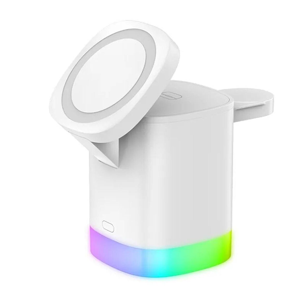 3in1 15w iPhone Airpods Watch Kablosuz Şarj Cihazı Rgb Işıklı T15