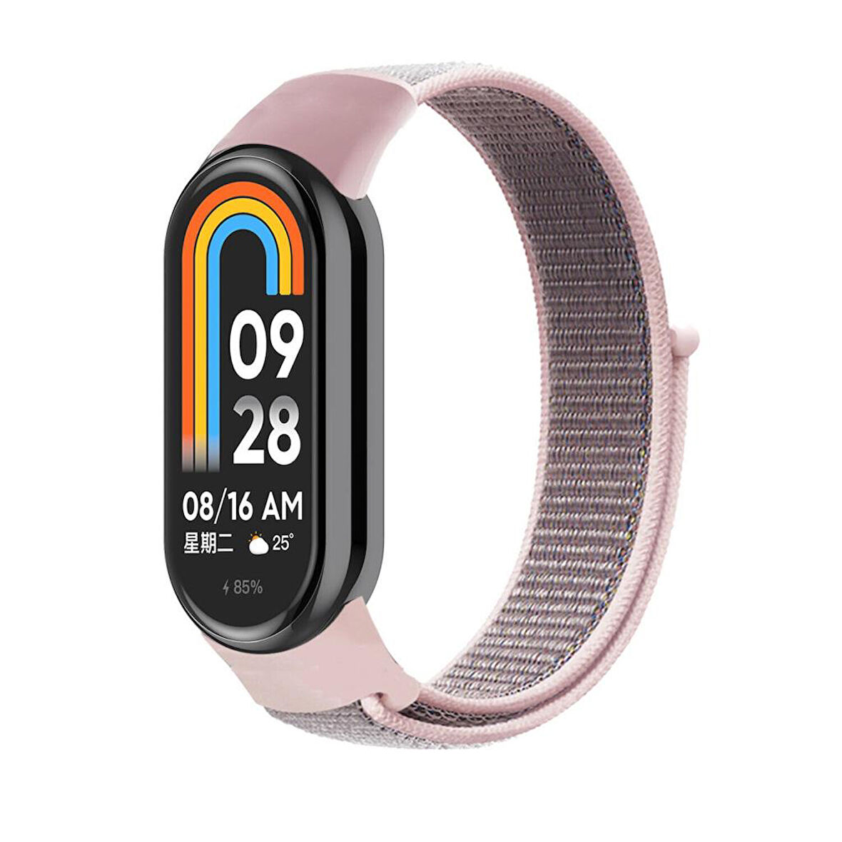 Xiaomi Mi Band 8 Mi Band 9 Uyumlu Woven Sport Loop Örgü Kordon Kayış