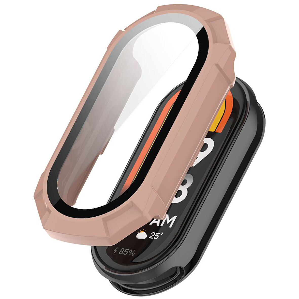 Xiaomi Mi band 8 Mi Band 9 Uyumlu Rubber 360° Ekran Kasa Koruyucu Kapak Kılıf