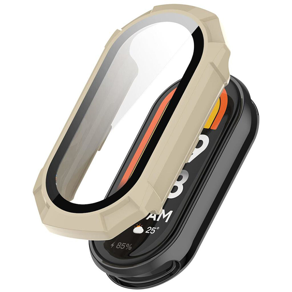 Xiaomi Mi band 8 Mi Band 9 Uyumlu Rubber 360° Ekran Kasa Koruyucu Kapak Kılıf
