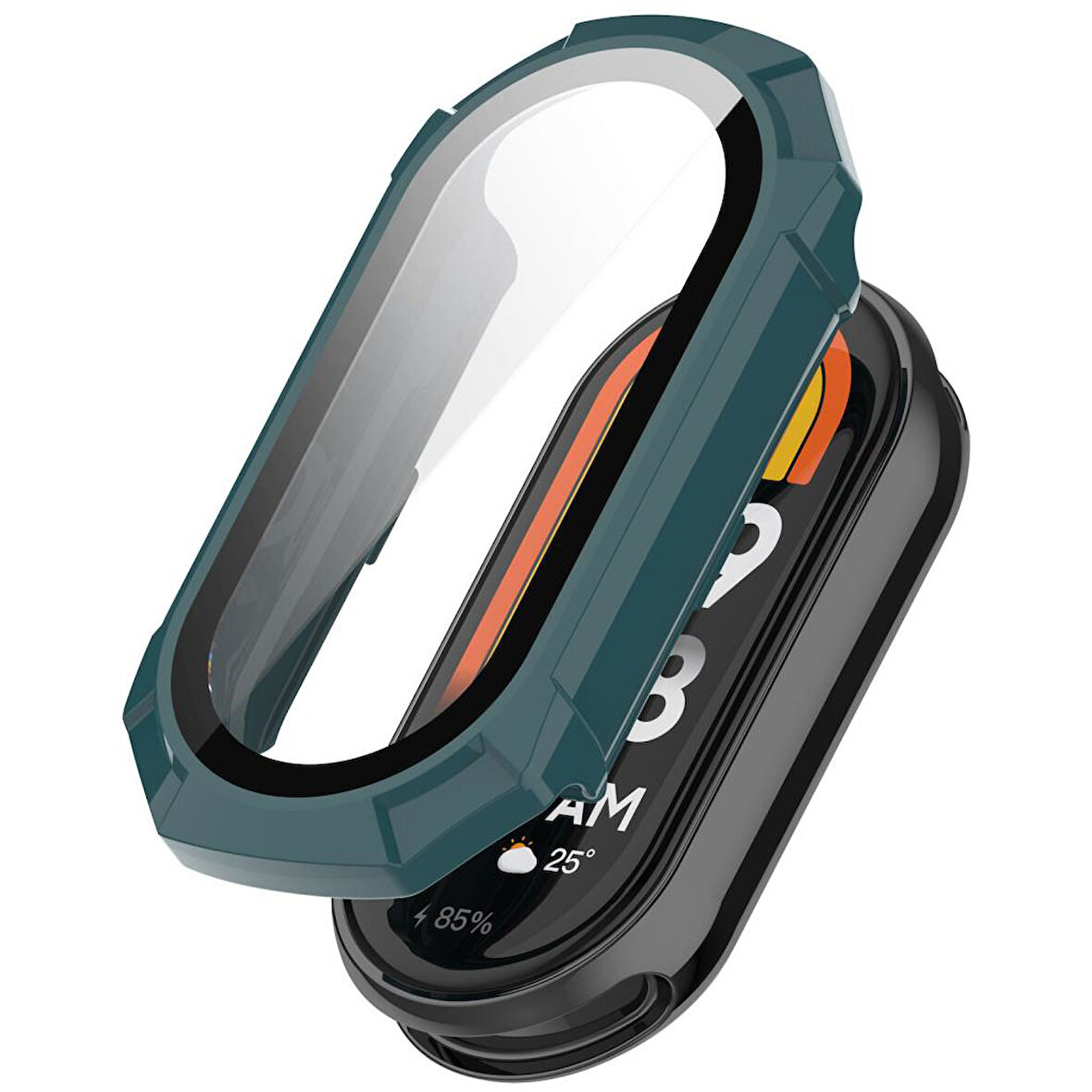 Xiaomi Mi band 8 Mi Band 9 Uyumlu Rubber 360° Ekran Kasa Koruyucu Kapak Kılıf