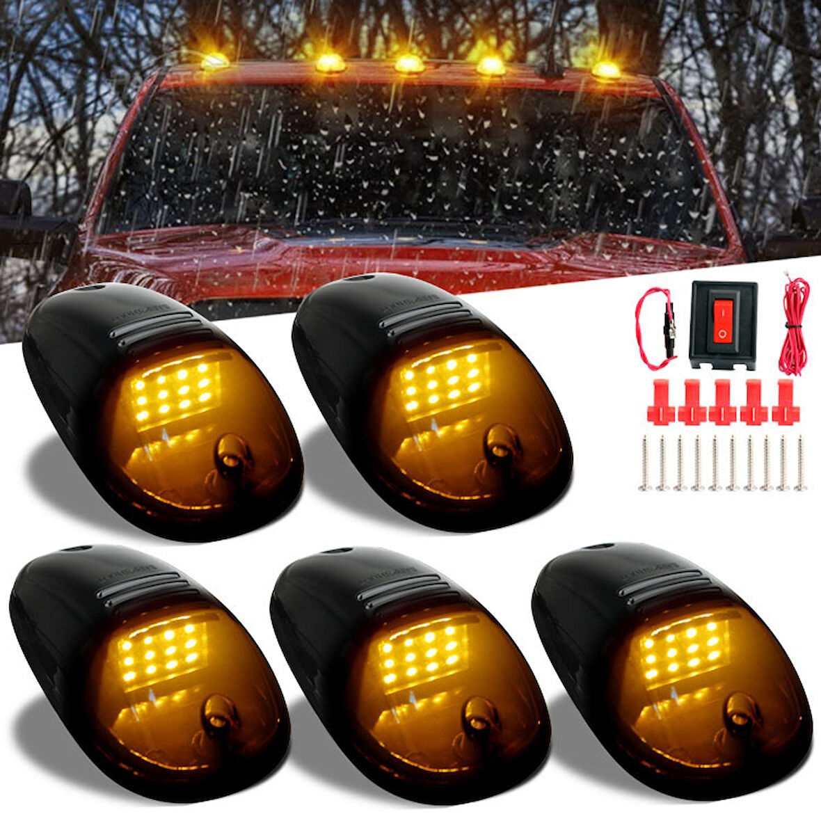 5li Set 16 Ledli Universal Pick Up 4x4 Araç Üstü Park Sis Lambası