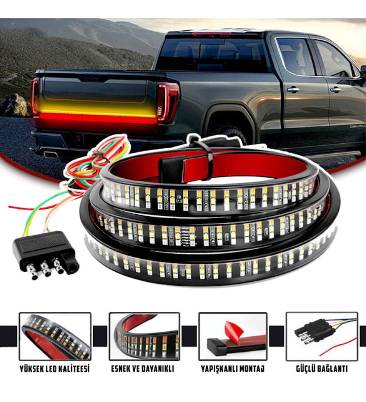 Pick Up Off Road 4x4 Bagaj Altı Kayan LED Sinyalli 5 Modlu 120cm