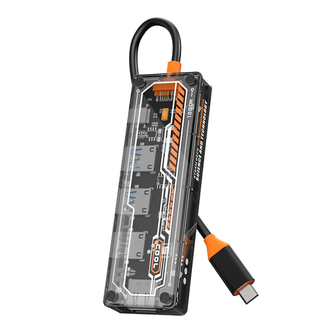 Type-C 3X Usb 3.0 Hub Pd HDMI Şarj Girişli Hub Çevirici Adaptör SW5H
