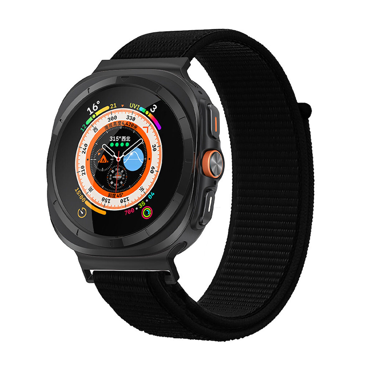Samsung Galaxy Watch 7 Ultra 47mm Uyumlu Orijinal Pim Woven Örgü Naylon Kordon