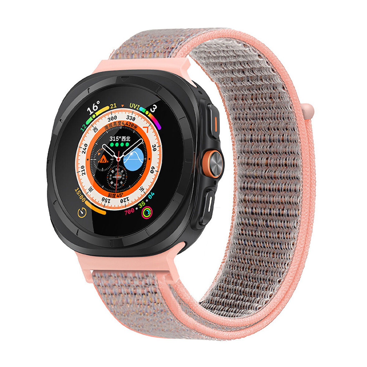 Samsung Galaxy Watch 7 Ultra 47mm Uyumlu Orijinal Pim Woven Örgü Naylon Kordon