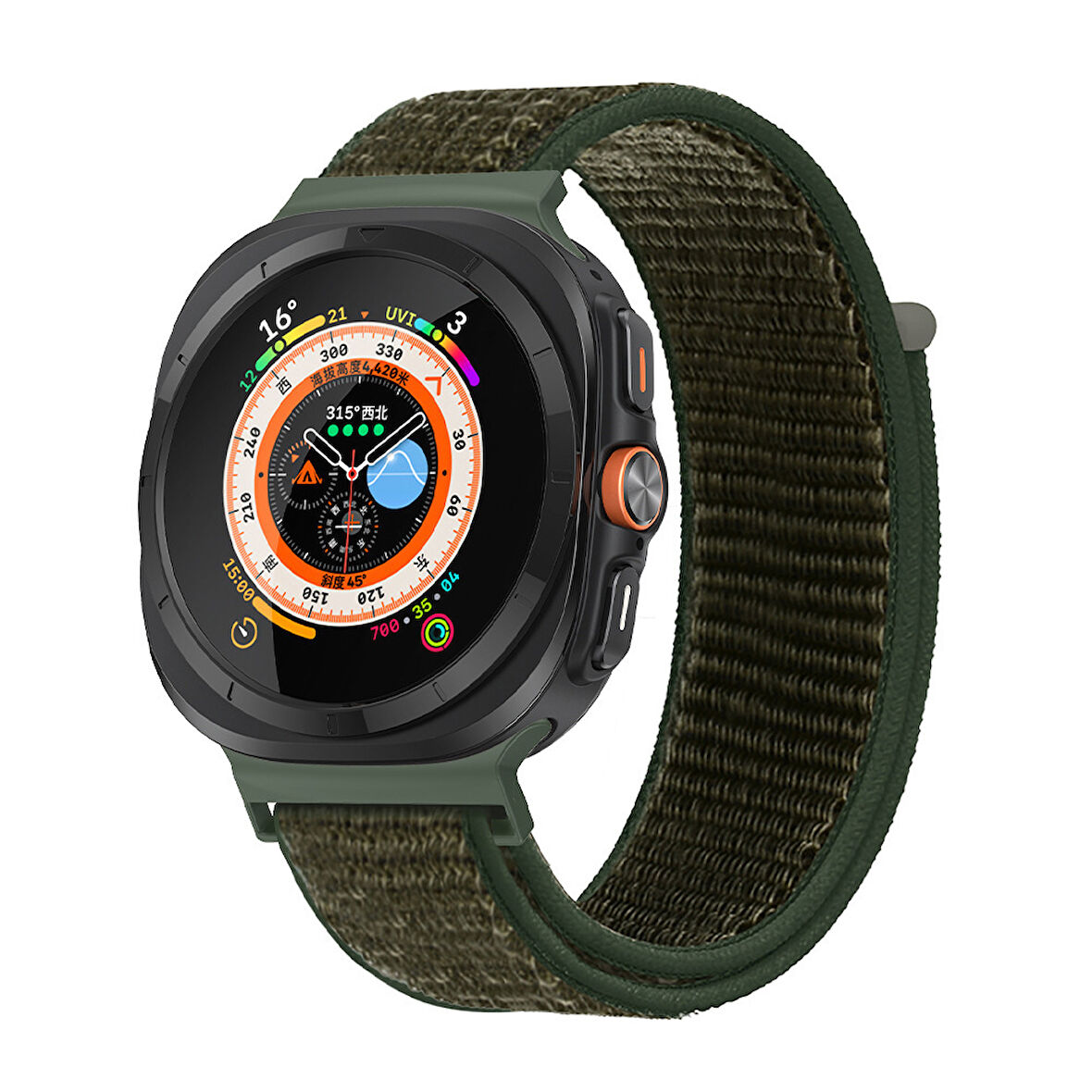 Samsung Galaxy Watch 7 Ultra 47mm Uyumlu Orijinal Pim Woven Örgü Naylon Kordon