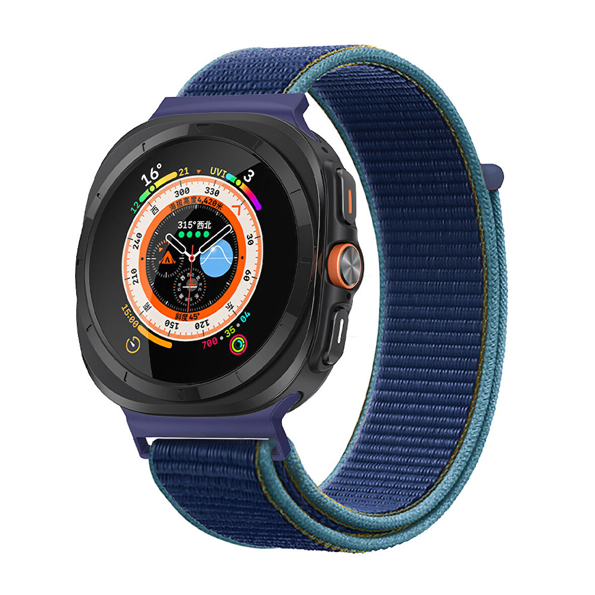 Samsung Galaxy Watch 7 Ultra 47mm Uyumlu Orijinal Pim Woven Örgü Naylon Kordon
