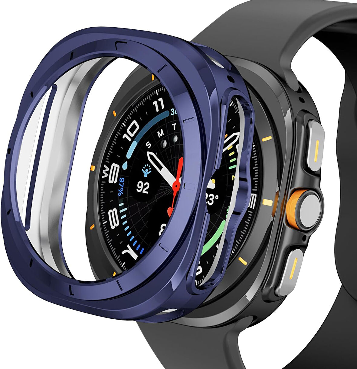 Samsung Galaxy Watch 7 Ultra 47mm Uyumlu Kasa Koruyucu 360 Tam Koruma Kılıf Kapak