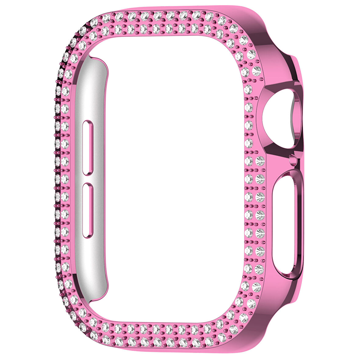 Apple Watch 10. Nesil 42mm Uyumlu Parlak Taşlı 360 Tam Koruma Kapak Kılıf