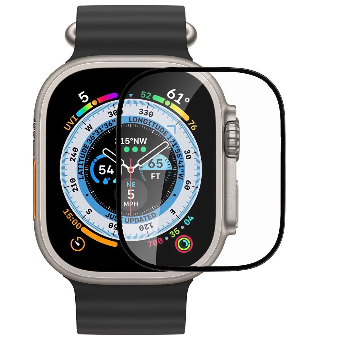 Apple Watch Ultra 49mm Uyumlu 3D Full Ekran Koruyucu
