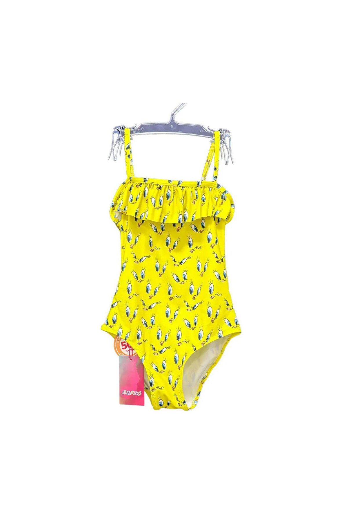 SlipStop Eyes Swimsuit SARI Çocuk Mayo