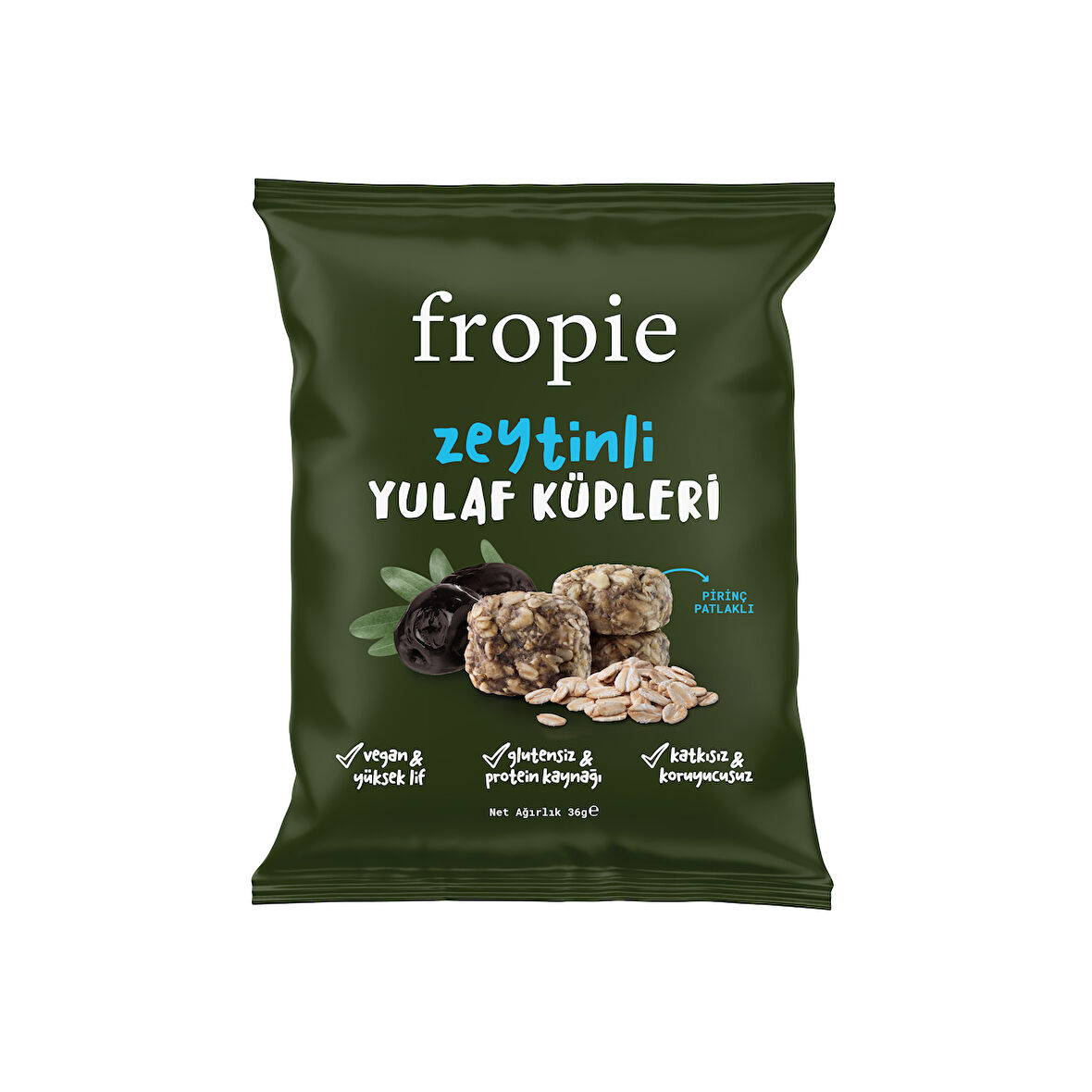 Fropie Glutensiz Yulaf Küpleri Zeytinli 36g