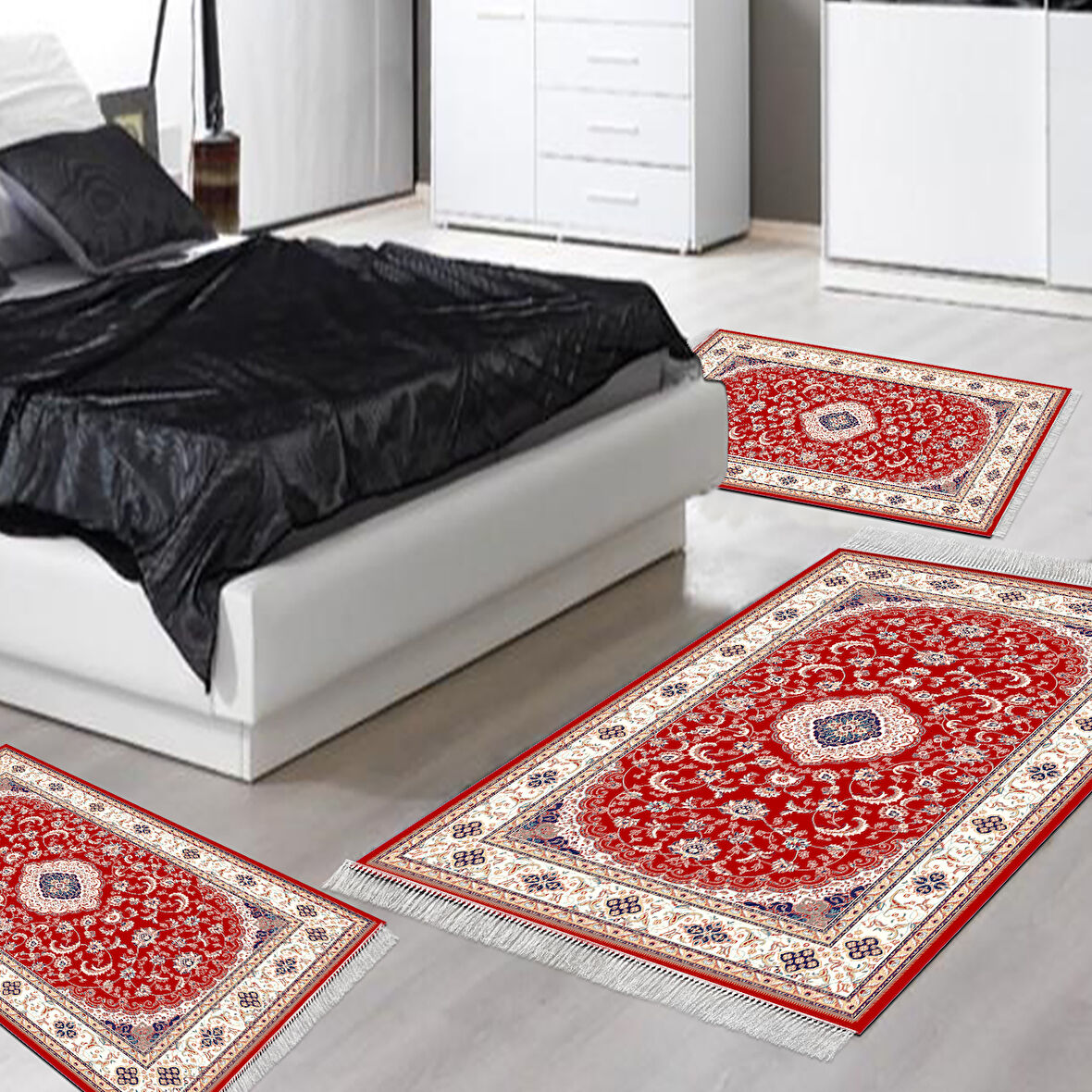 Eko Trend Djt Yıkanabilir Kaymaz Taban 3 Lü Yatak Odası Takımı S5009 Osmanli