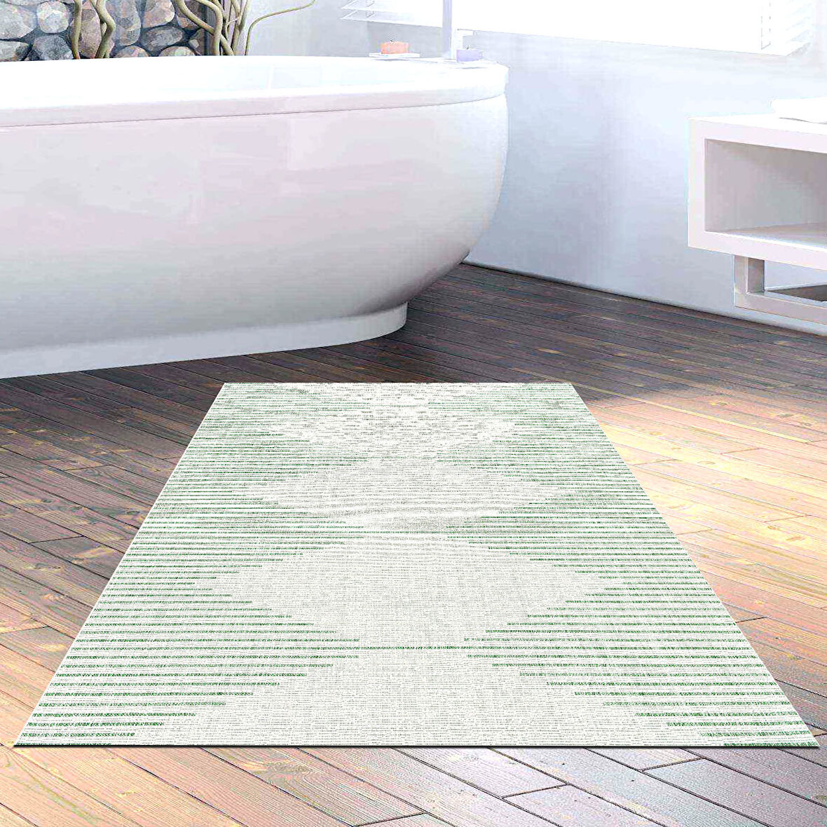 Dekoreko Kaymaz Taban Djt Banyo Halısı Trend İskandinav F5085