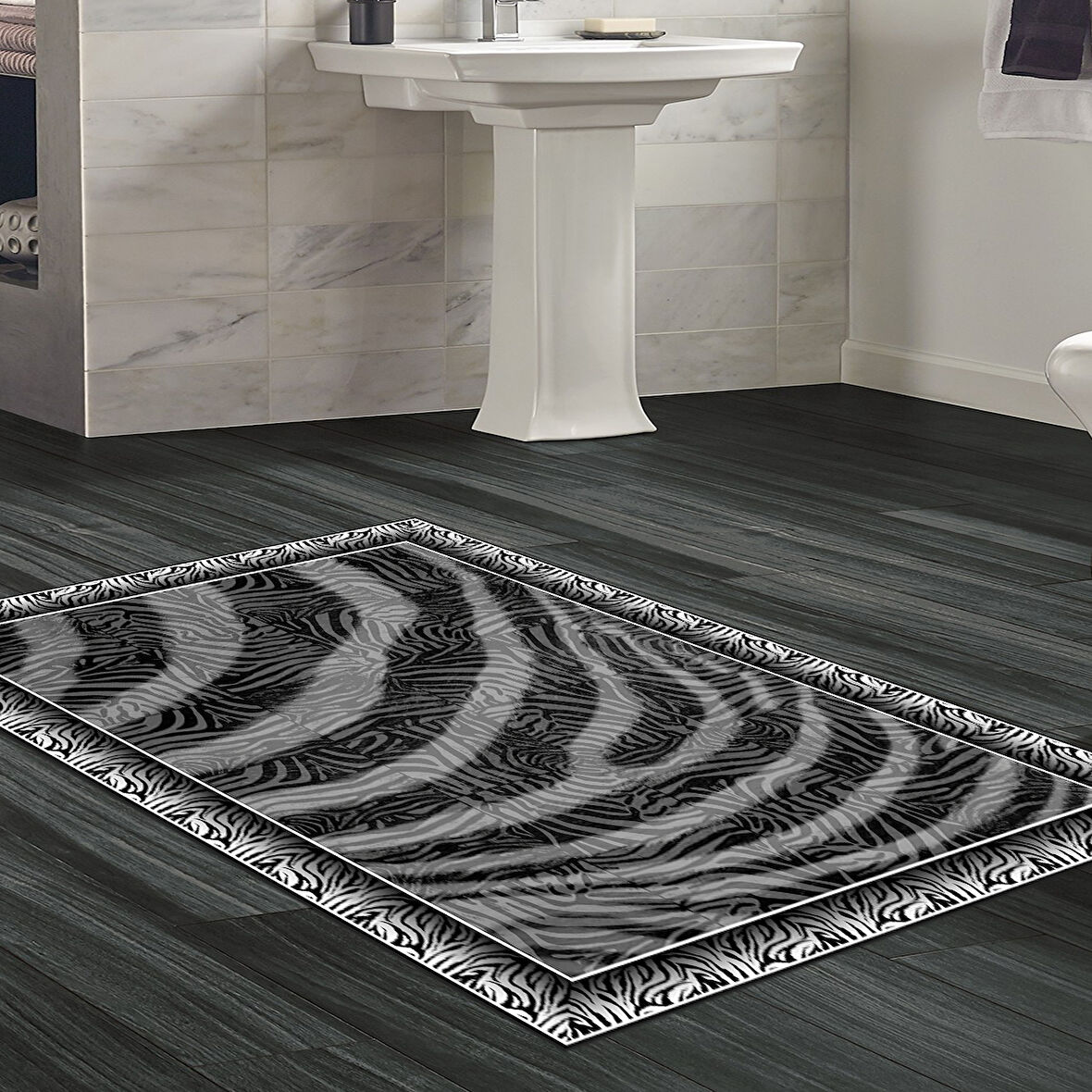 Dekoreko Kaymaz Taban Djt Banyo Halısı Trend Modern 1912