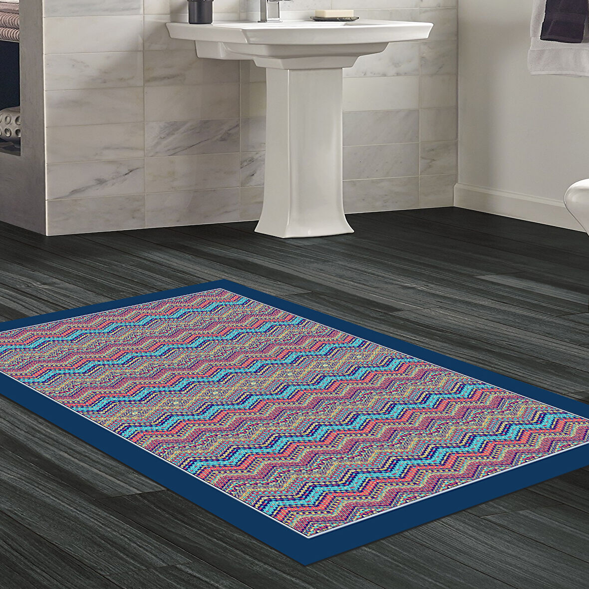 Dekoreko Kaymaz Taban Djt Banyo Halısı Trend Modern 1935