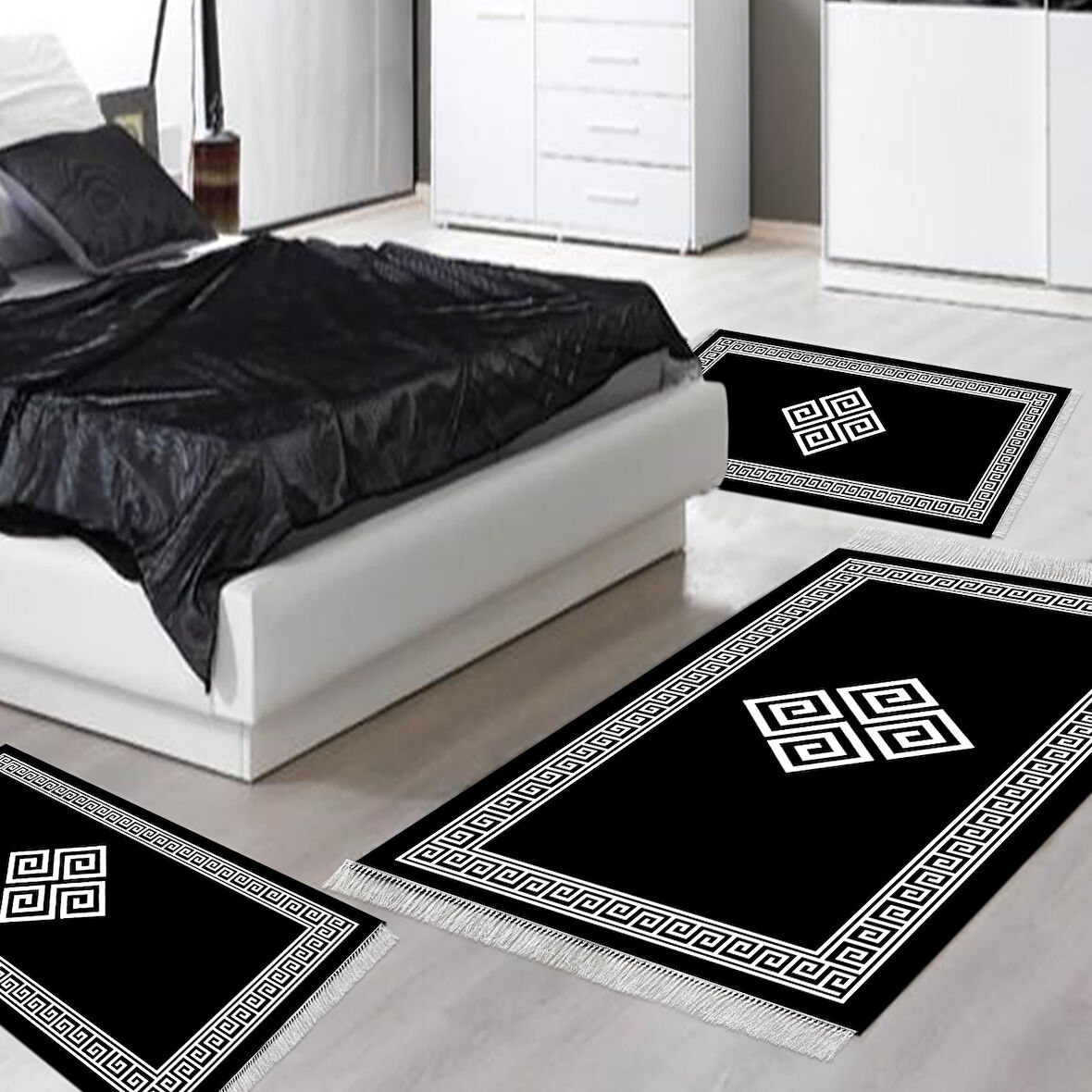 Eko Trend Djt Yıkanabilir Kaymaz Taban 3 Lü Yatak Odası Takımı 656M Modern