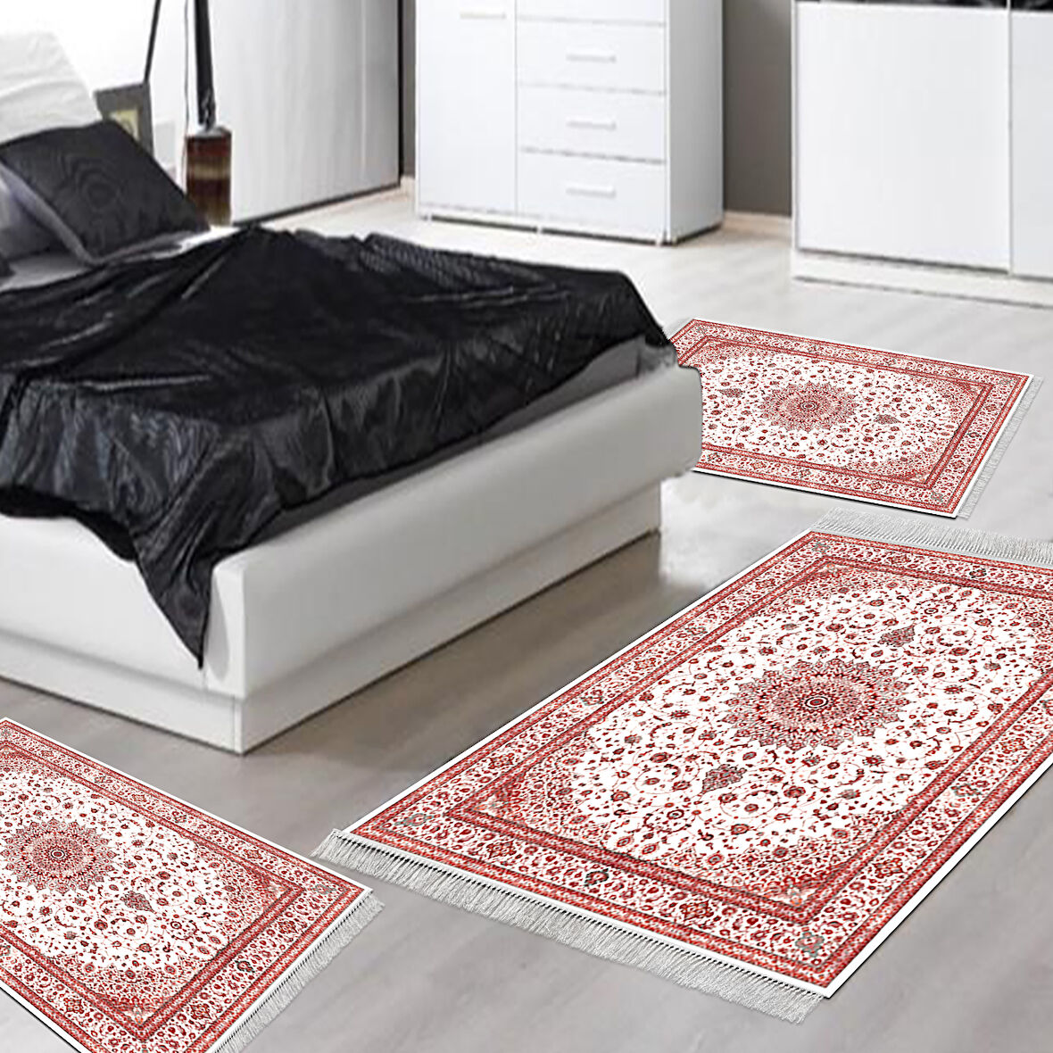 Eko Trend Djt Yıkanabilir Kaymaz Taban 3 Lü Yatak Odası Takımı P1372 Osmanli