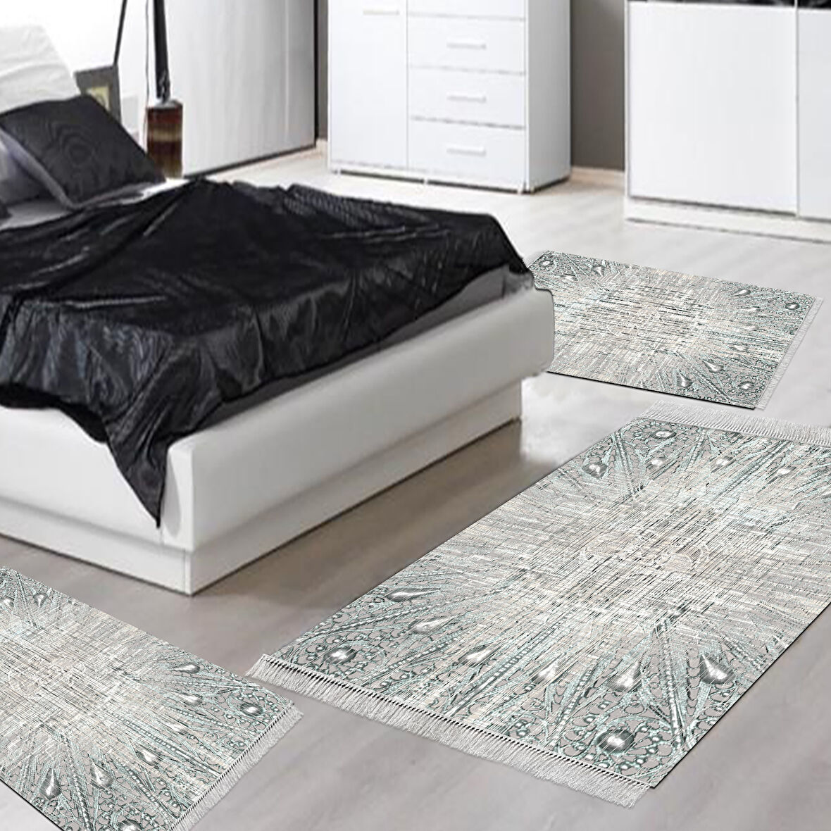 Eko Trend Djt Yıkanabilir Kaymaz Taban 3 Lü Yatak Odası Takımı 743 Modern