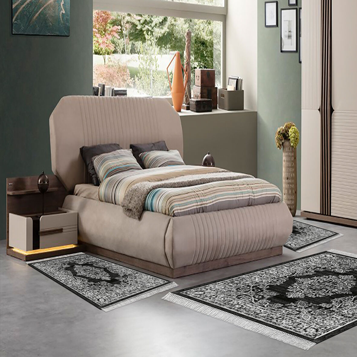 Eko Trend Djt Yıkanabilir Kaymaz Taban 3 Lü Yatak Odası Takımı 761 Osmanli