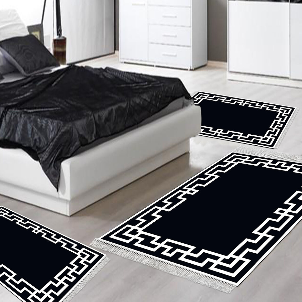 Eko Trend Djt Yıkanabilir Kaymaz Taban 3 Lü Yatak Odası Takımı F5035 Modern