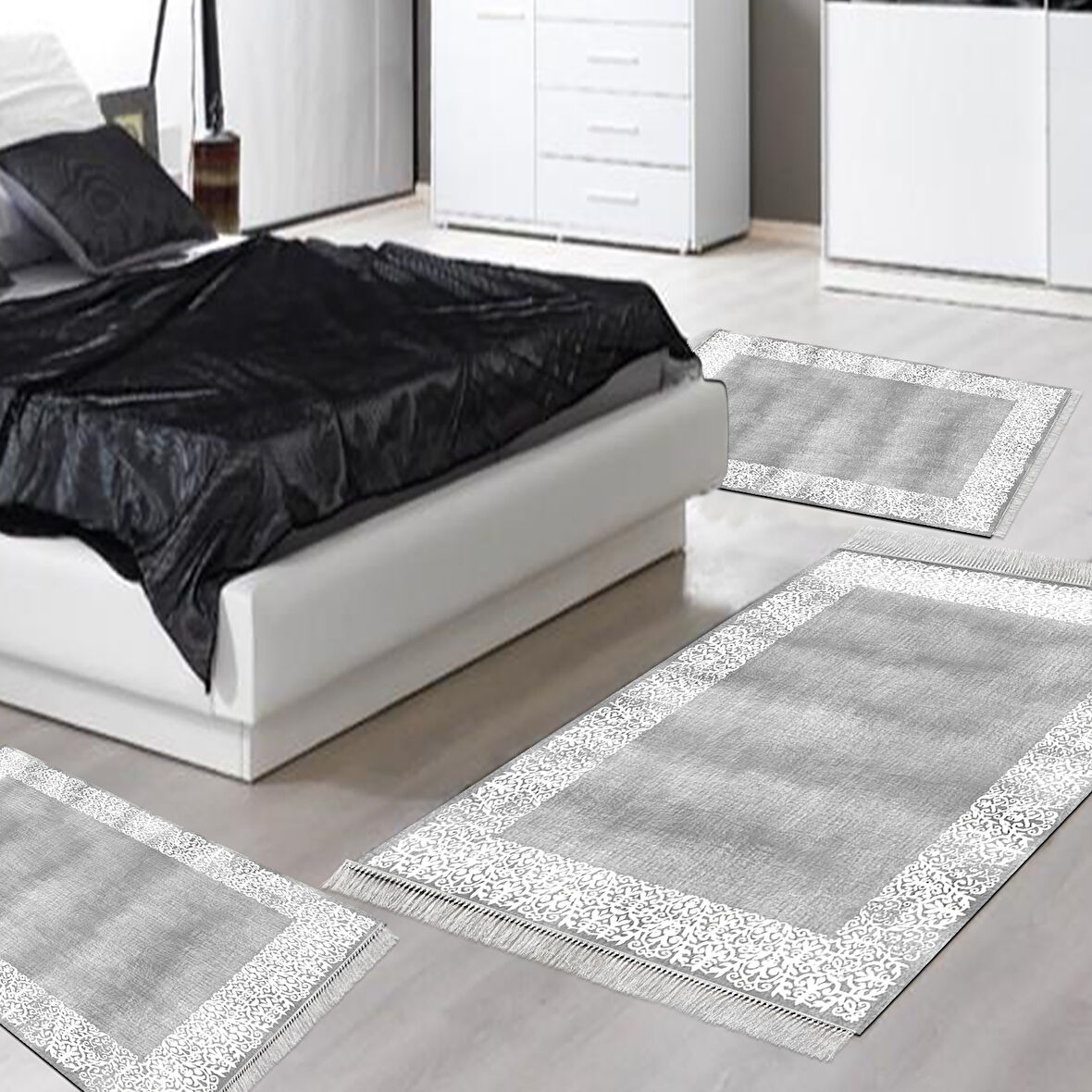 Eko Trend Djt Yıkanabilir Kaymaz Taban 3 Lü Yatak Odası Takımı 1460 Modern
