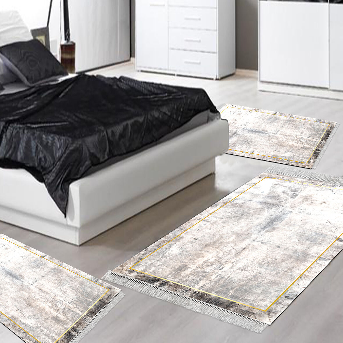 Eko Trend Djt Yıkanabilir Kaymaz Taban 3 Lü Yatak Odası Takımı M12271 Modern