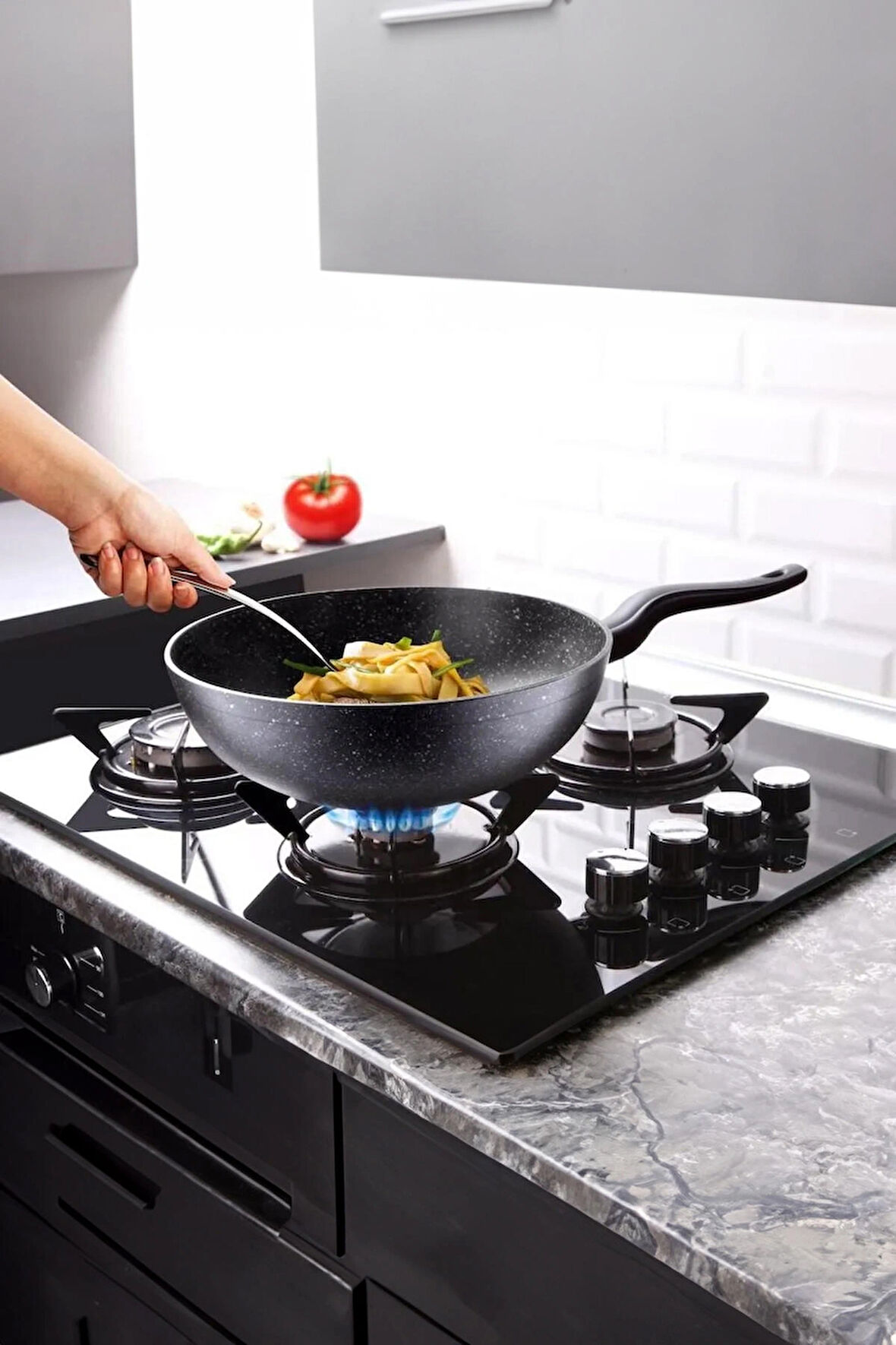 Lavonni 28 cm Granit Wok Tava 