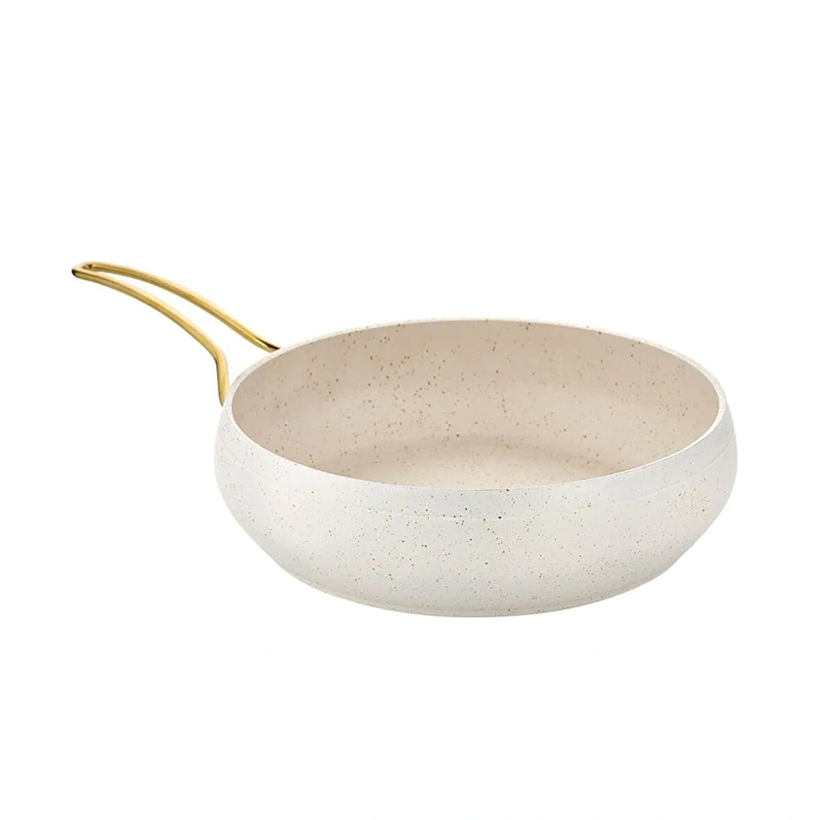 30 cm Güveç Tava Gold Saplı - Krem