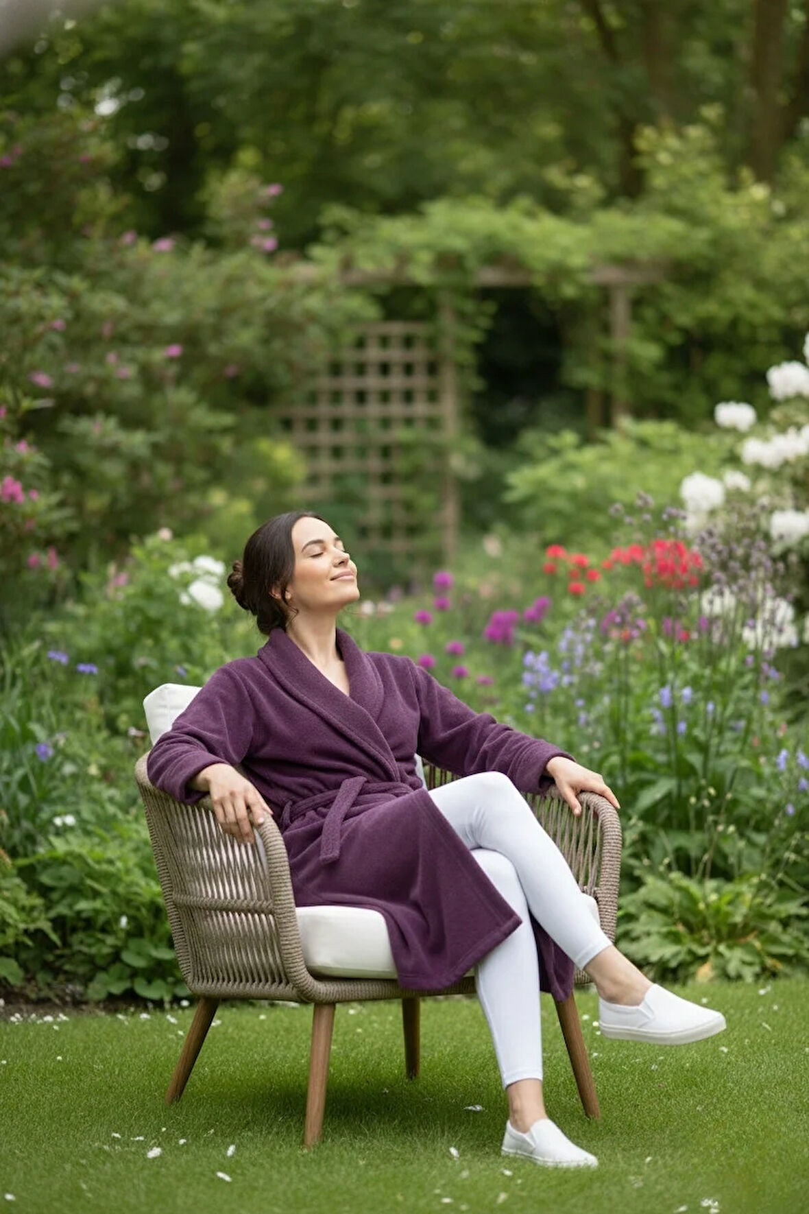 Lumor Şal Yaka Wellsoft Peluş Yumuşak Sabahlık  | Mor