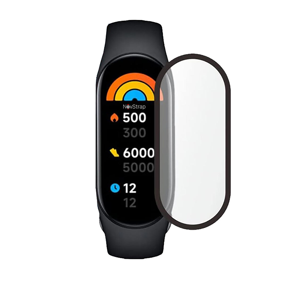 NovStrap Xiaomi Mi Band 7 Uyumlu Ekran Koruyucu Nano Esnek Cam Tam Kaplayan PPM