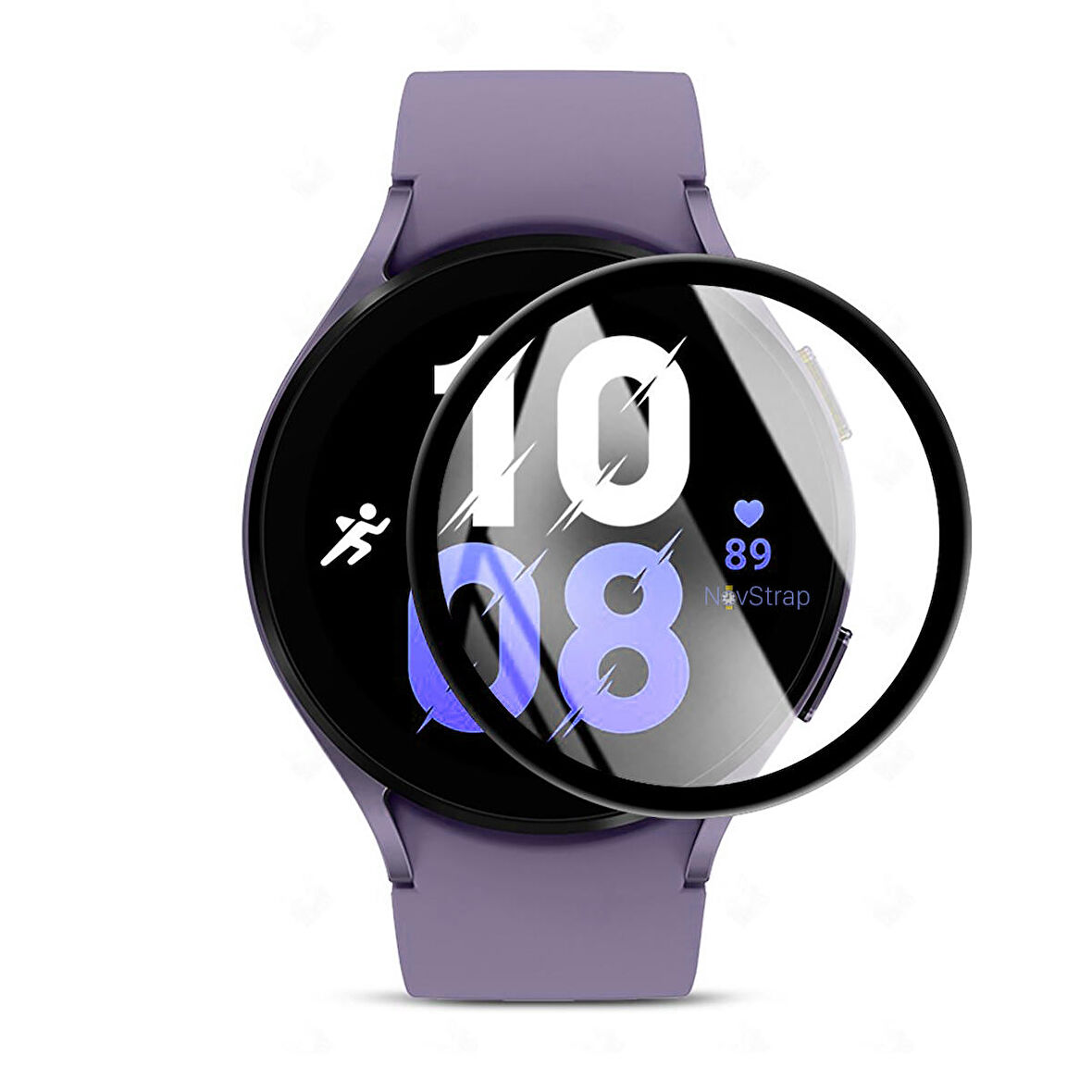 NovStrap Samsung Galaxy Watch 5 40mm Uyumlu Ekran Koruyucu Nano Esnek Cam Tam Kaplayan PPM
