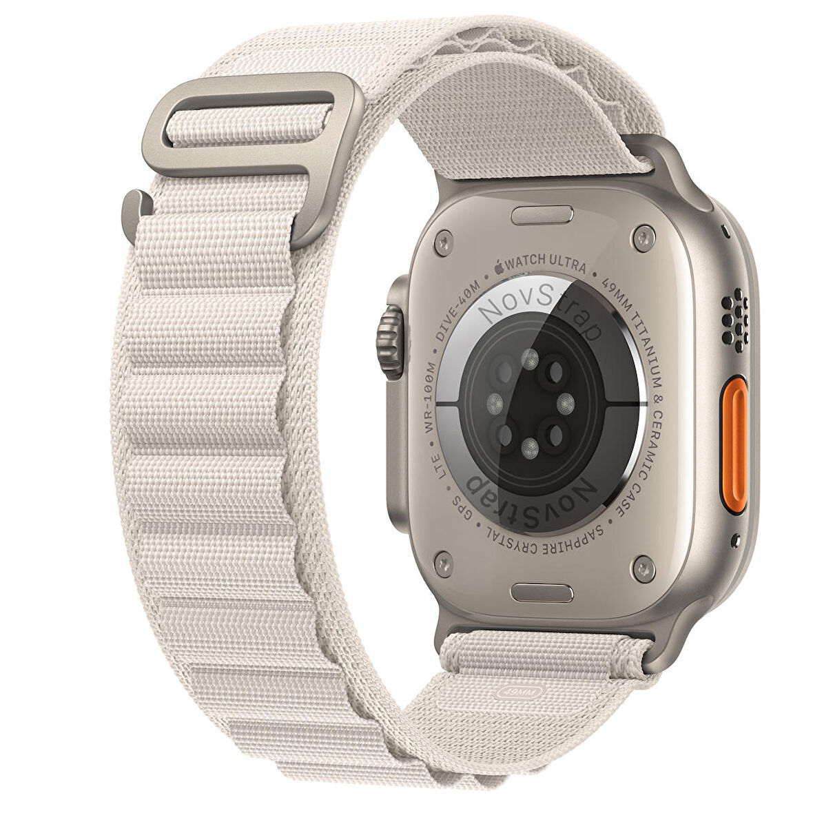 NovStrap Apple Watch Series 6 44mm ile Uyumlu Kordon Alpine Loop Tasarım Kordon Kayış